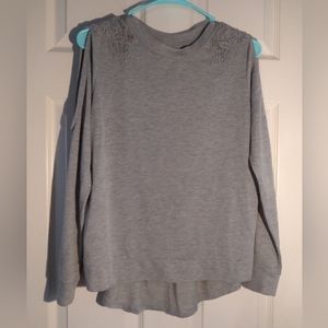 Knox Rose Lace Embellished Slit Sleeve Top - Size Xtra-Small